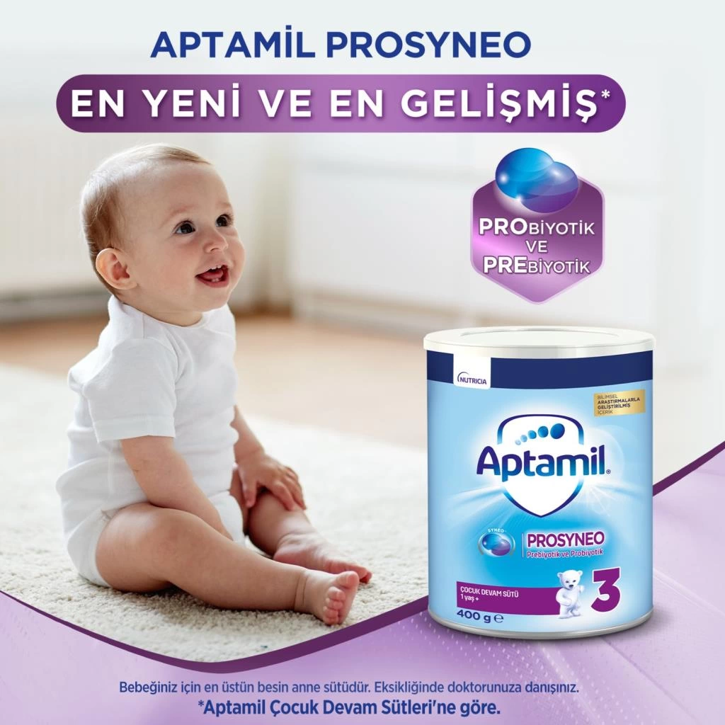 Çocuk Aptamil Prosyneo Çocuk Devam Sütü No3 1 Yaş+ 400 Gr - Görsel 2