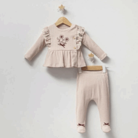 Baby Vintage Rose Zıbın Takım 5169 Pudra