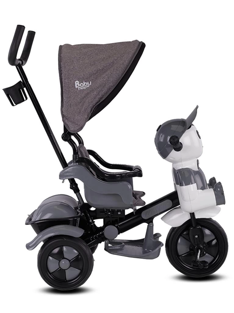 Çocuk Babyhope 125 Yupi Triycle 3 Tekerli Kontrollü Bisiklet (Gri) Gri - Görsel 2