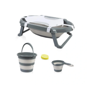 Nessiworld BabyJem Katlanır Banyo 5'Li Küvet Seti 596 Antrasit