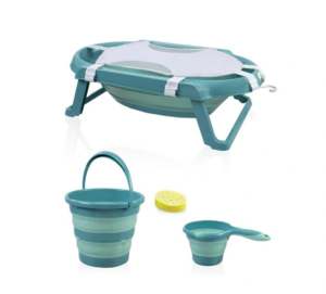 Nessiworld BabyJem Katlanır Banyo 5'Li Küvet Seti 596 Turkuaz
