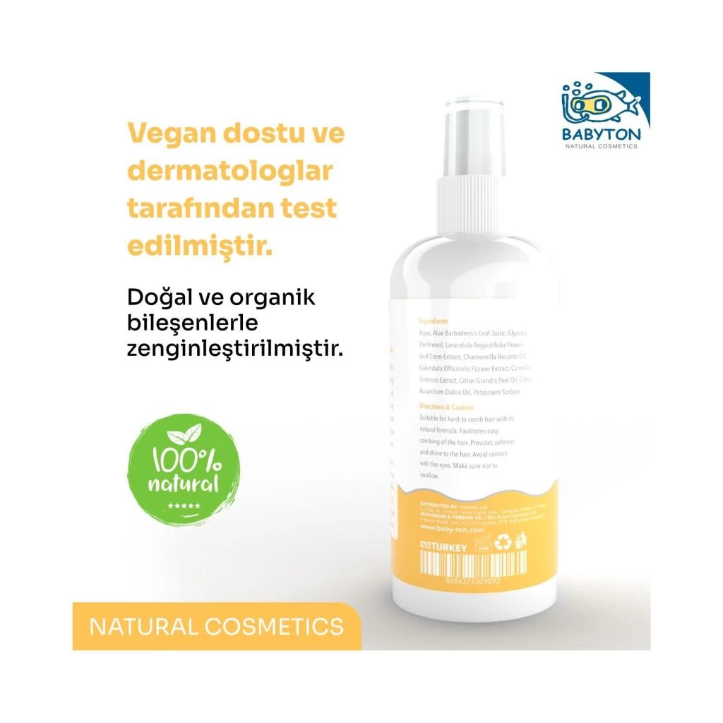 Babyton Bebek ve Çocuklar İçin Kolay Tarama Spreyi 200ml - Görsel 3