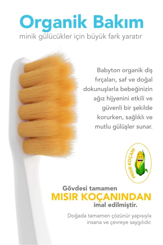 Çocuk Babyton Bio Ultra Yumuşak Çocuk Diş Fırçası Papağan - Görsel 4