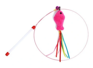 Eğitici Oyuncak Balıklı Kedi Oyun Oltası 90 Cm