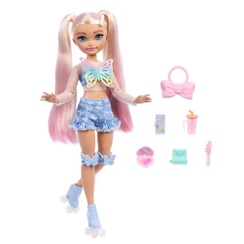Eğitici Oyuncak Barbie Dream Besties Paten Partisi Malibu Bebek ve Aksesuarları - Görsel 3