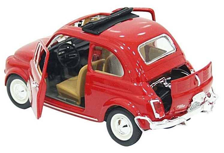 Çocuk Bburago 1:24 Fiat 500L 1968 Model Araba - Görsel 3