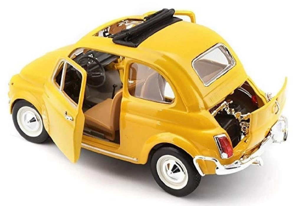 Çocuk Bburago 1:24 Fiat 500L 1968 Model Araba - Görsel 4