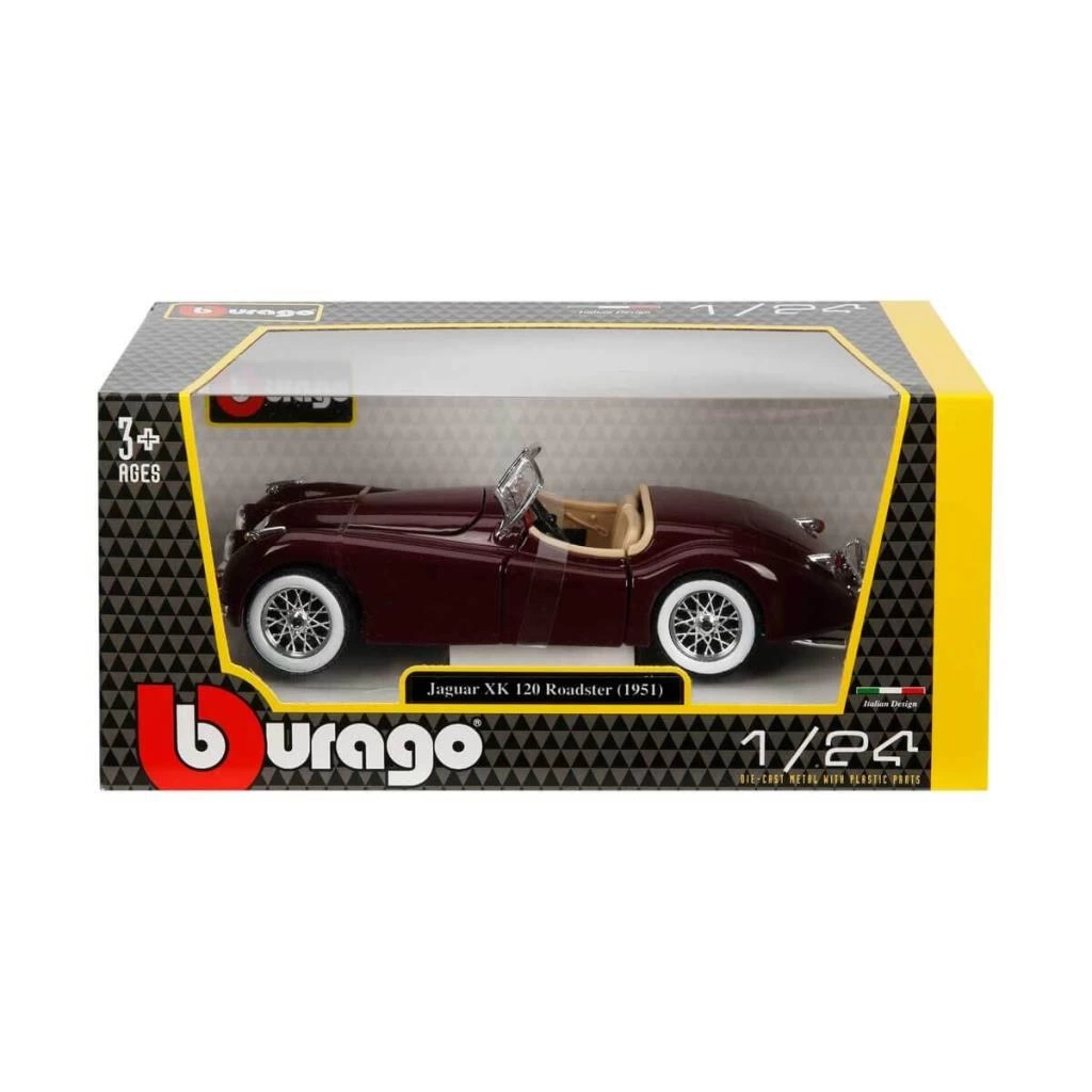 Bburago 1:24 Jaguar XK 120 Roadster Model Araba - Görsel 3