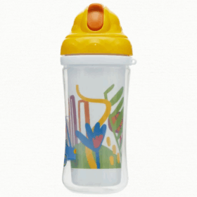 Çocuk Bebedor Isı Yalıtımlı Pipetli Alıştırma Bardağı 7506