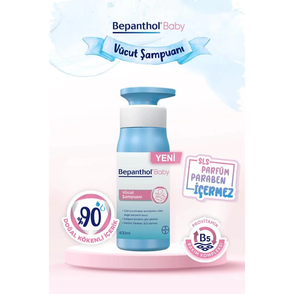 Bepanthol Baby Vücut Şampuanı 400ml - Görsel 2