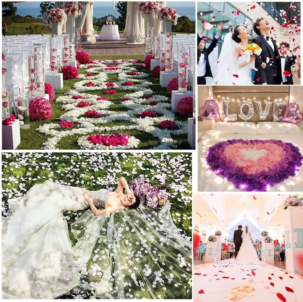 Eğitici Çocuk Beyaz Renk Gül Yaprağı Şekilli Konfeti 1 Paket 100 Adet - Görsel 3