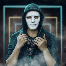 Çocuk Beyaz Renk Hip Hop Anonim Jabbawockeez Dans Maskesi 18x19 cm