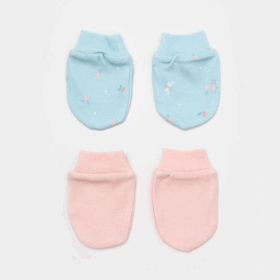 Bibaby Biorganic Always Happy 2'Li Bebek Eldiven 72230 Gül Kurusu Mint