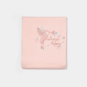 Bibaby Biorganic Always Happy 85x90 Bebek Battaniye 64693 Ekru Gül Kurusu