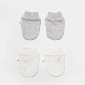 Bibaby Biorganic Koala Jungle 2'Li Bebek Eldiven 72220 Gri