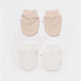 Bibaby Biorganic Koala Jungle 2'Li Bebek Eldiven 72220 Pembe