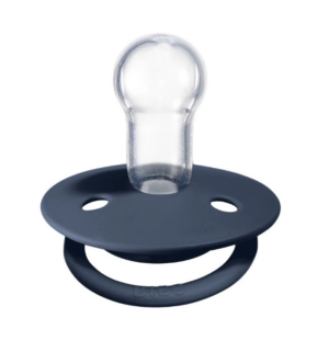 Eğitici Çocuk Bibs De Lux Silikon Emzik 0-36 Ay Steel Blue