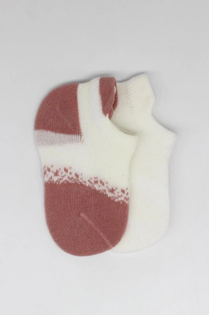 Eğitici Oyuncak Bistyle 2'Li Penye Sneakers Çorap BS20105 Ekru Pudra - Görsel 4