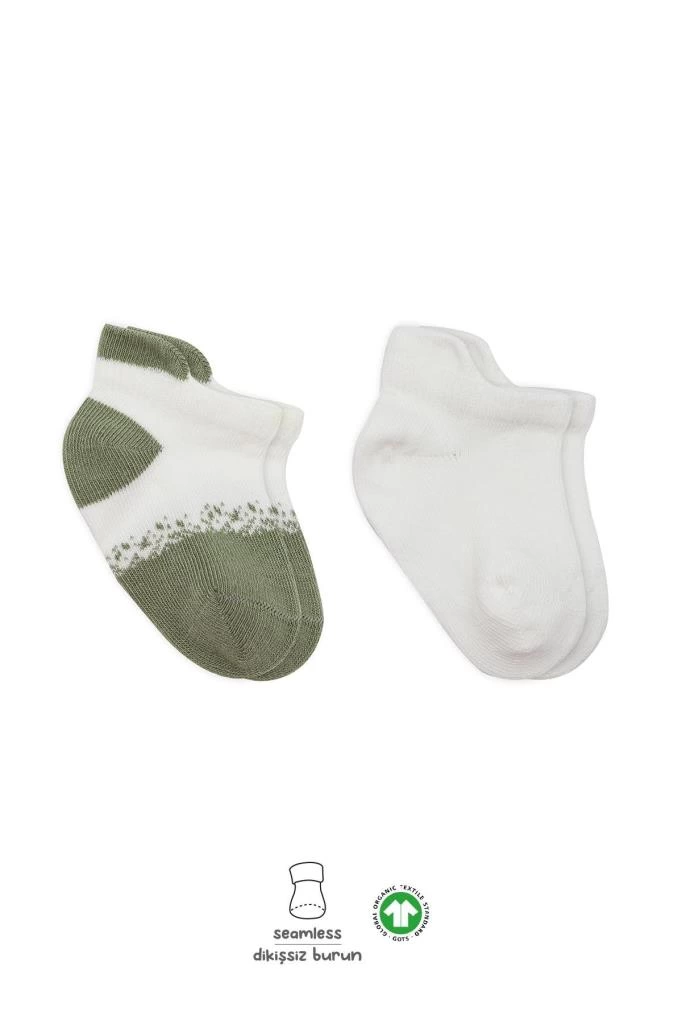 Eğitici Oyuncak Bistyle 2'Li Penye Sneakers Çorap BS20105 Nil Ekru