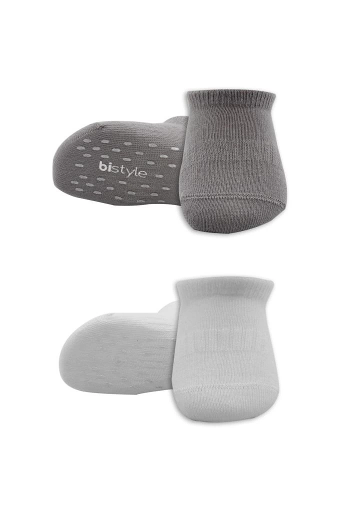 Eğitici Oyuncak Bistyle 2'Li Sneakers Kaymaz Colours Penye Çorap BS20104 Gri Beyaz - Görsel 2