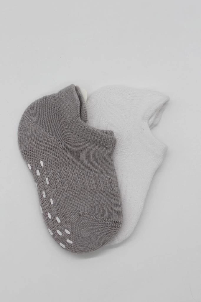 Eğitici Oyuncak Bistyle 2'Li Sneakers Kaymaz Colours Penye Çorap BS20104 Gri Beyaz - Görsel 4