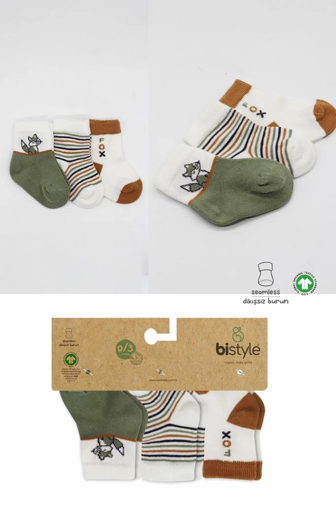 3'lü Penye Soket Çorap Nil Yumuşak Dokusuyla Konforlu Çocuk Çorabı - Görsel 5