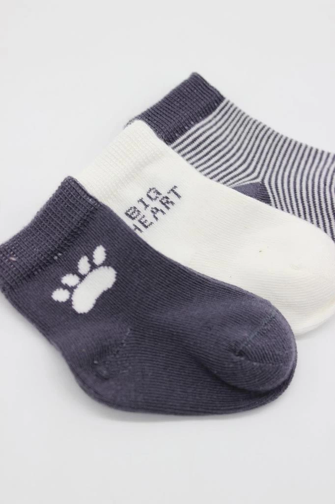 Eğitici Oyuncak Bistyle 3'Lü Penye Soket Çorap BS10110 Antrasit - Görsel 4