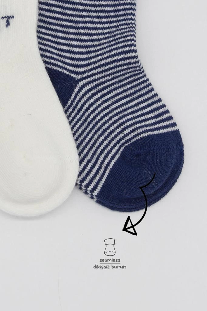 Göz alıcı renkleriyle ayak gelişimini destekleyen soket çorap takımı - Görsel 3