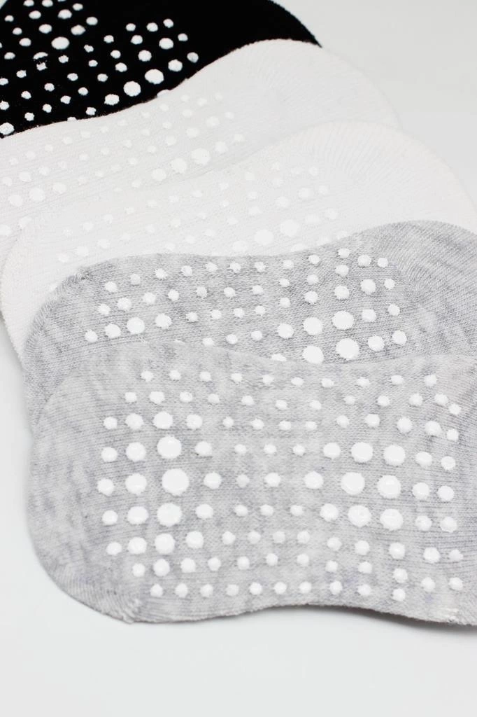 Eğitici Oyuncak Bistyle 6'Lı Sneakers Kaymaz Penye Çorap BS20102 Gri Beyaz Siyah - Görsel 4