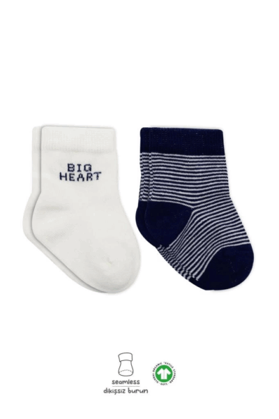 Big Heart Penye Soket Çorap 2’li Lacivert, Günlük Kullanım İçin Konforlu