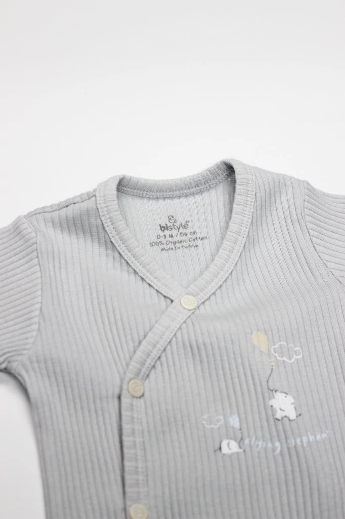 Eğitici Çocuk Bistyle Flying Elephant 2'li Yarım Kol Badi 17117 Ekru Gri - Görsel 3