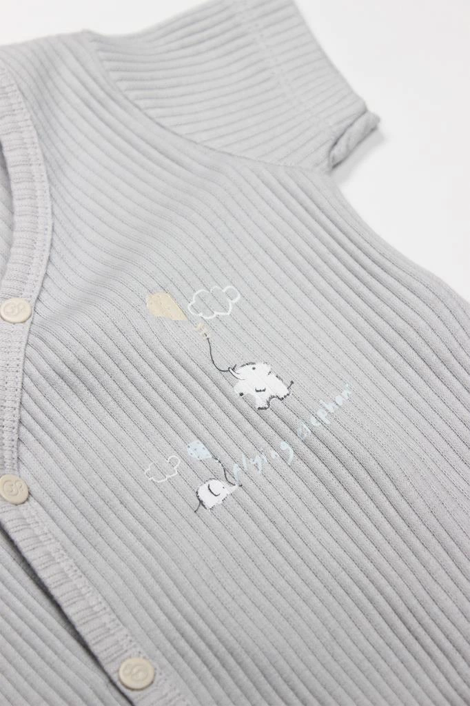 Eğitici Çocuk Bistyle Flying Elephant 2'li Yarım Kol Badi 17117 Ekru Gri - Görsel 4