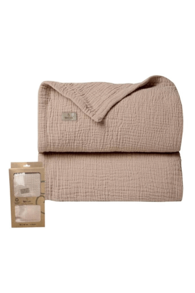 Çocuk Bistyle Müslin Battaniye 120x120 Cm 70101 Bej
