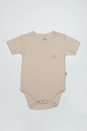 Eğitici Çocuk Bistyle Organik Natural Basic Style Yarım Kol Body BS17103 Bej