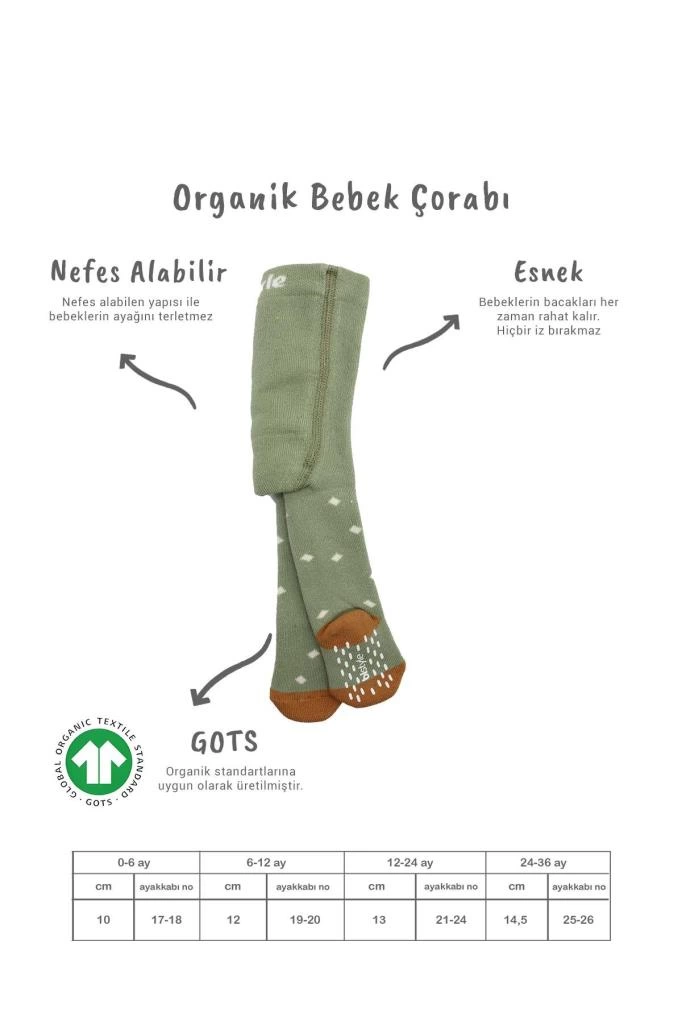 Eğitici Oyuncak Bistyle Tekli Puan Kaymaz Havlu Külotlu Çorap BS50502 Nil - Görsel 2