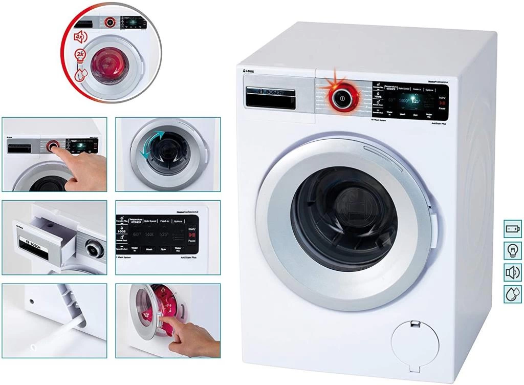 Çocuk Bosch Oyuncak Sesli Işıklı Çamaşır Makinesi - Görsel 4