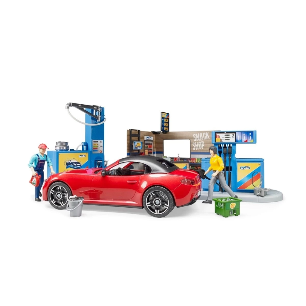 Bruder Benzin İstasyonu Ve Oto Yıkama BR62111 - Görsel 2