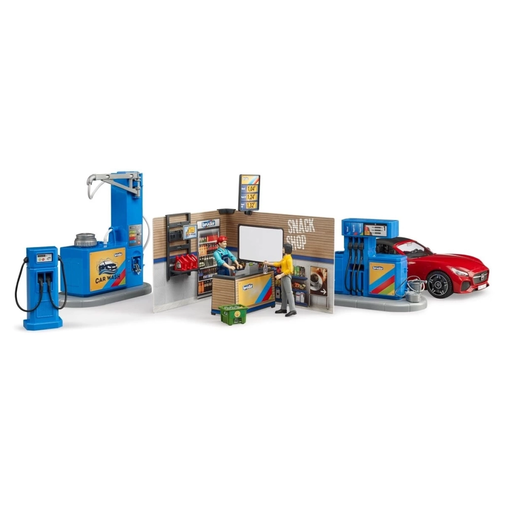Bruder Benzin İstasyonu Ve Oto Yıkama BR62111 - Görsel 3