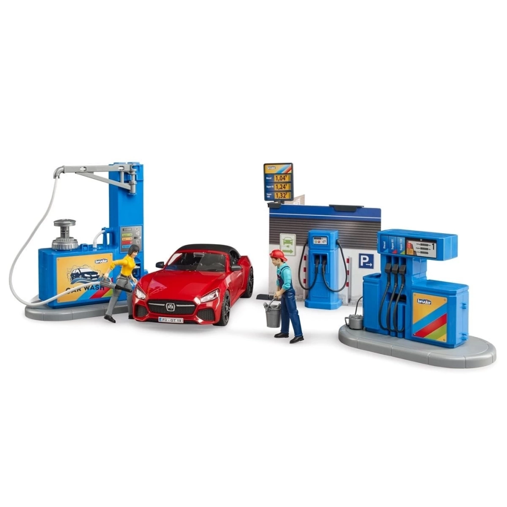 Bruder Benzin İstasyonu Ve Oto Yıkama BR62111 - Görsel 4