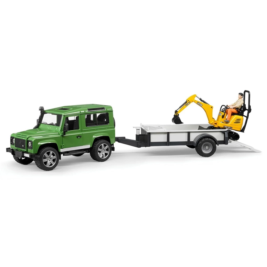 Bruder Land Rover Arazi Aracı Ve Jcb Mini Kazıcı BR02593 - Görsel 2
