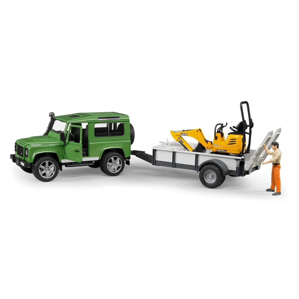 Bruder Land Rover Arazi Aracı Ve Jcb Mini Kazıcı BR02593 - Görsel 3
