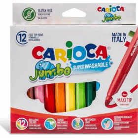Çocuk Carioca Jumbo Süper Yıkanabilir Keçeli Boya Kalemi 12'Li