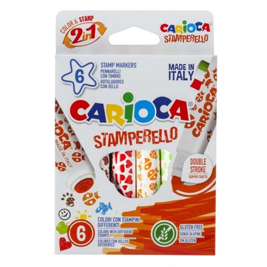 Çocuk Carioca Stamperello Keçeli Boya Kalemi 6'lı - Görsel 3
