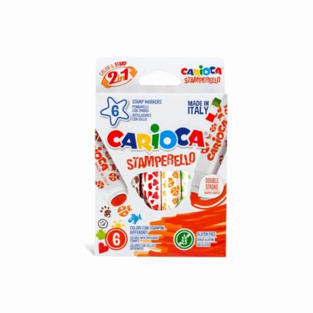 Çocuk Carioca Stamperello Yıkanabilir Keçeli Boya Kalemi 6'Lı