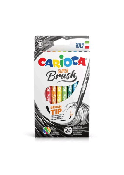 Çocuk Carioca Süper Brush Keçeli Boya Kalemi 10lu