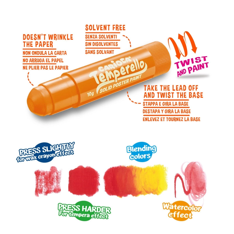 Carioca Temperello Stick Poster Boya Kalemi Fosforlu 6'Lı - Görsel 3