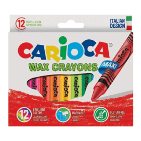 Çocuk Carioca Wax Yıkanabilir Pastel Boya Kalemi 12'Li