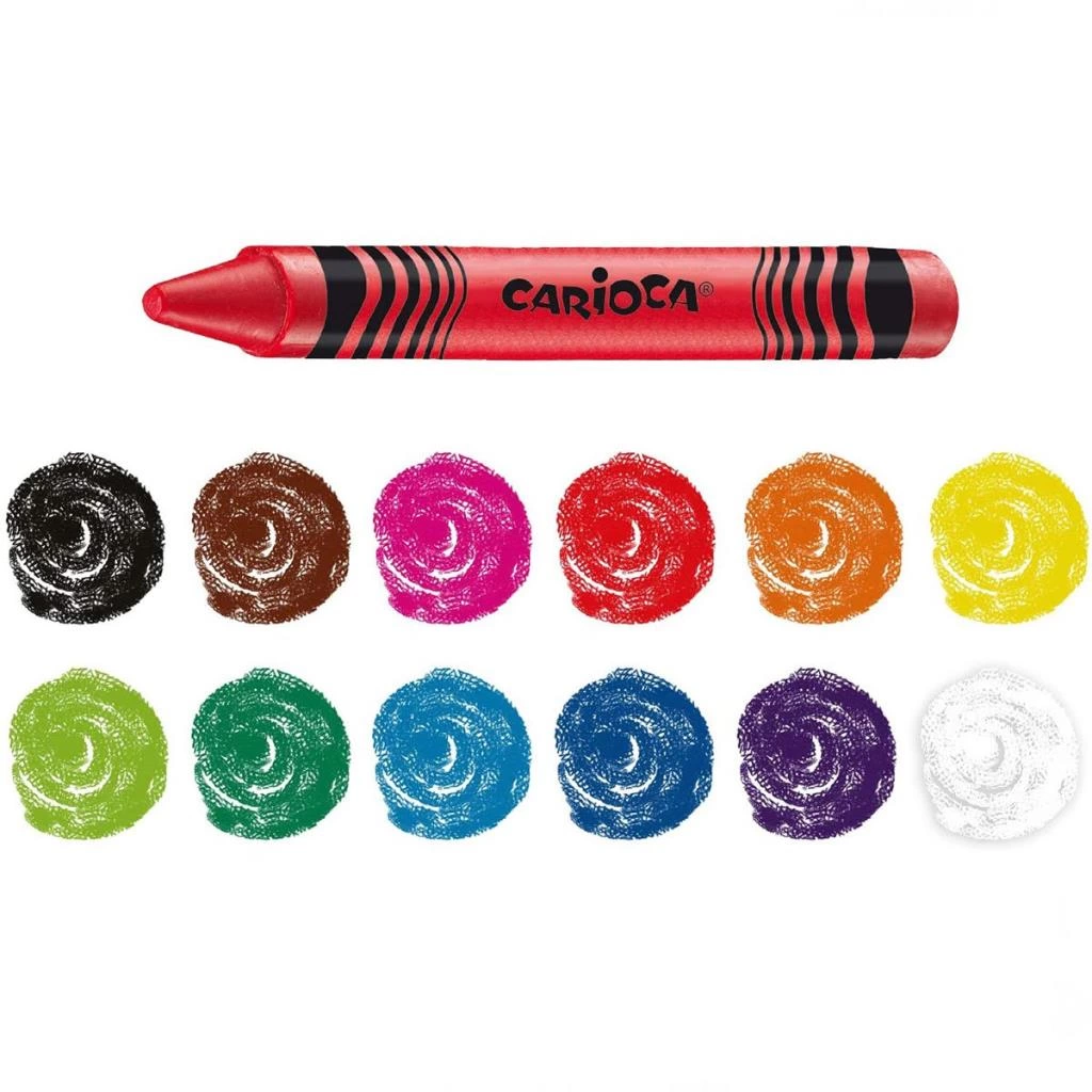 Carioca Wax Yıkanabilir Pastel Boya Kalemi 12’li 42365 - Görsel 2