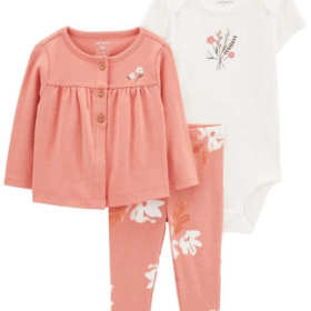 Carter's Layette Kız Bebek 3'Lü Hırkalı Set 1P559210 Karışık Renkli