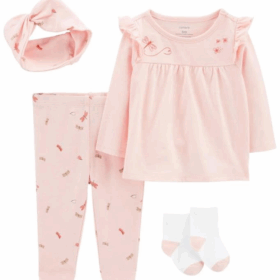 Carter's Layette Kız Bebek 4'Lü Set 1P559310 Karışık Renkli